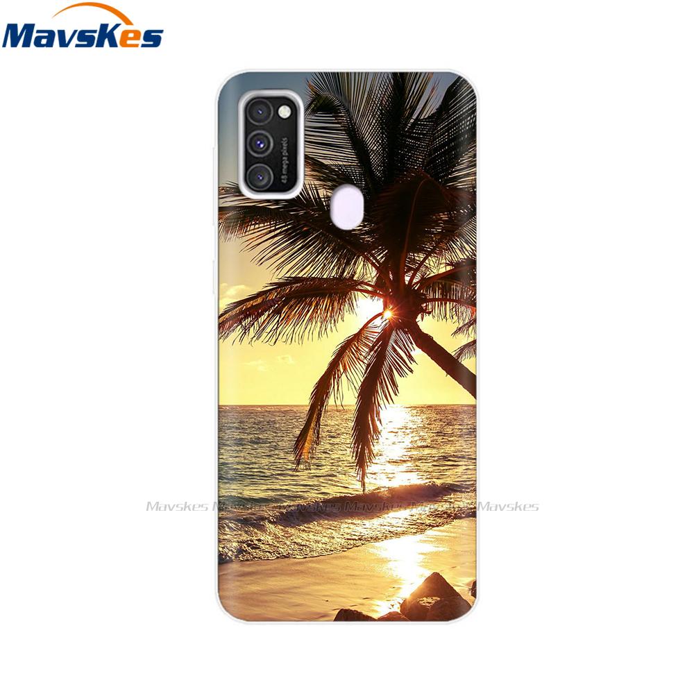 Чехол для Samsung Galaxy M21 Задняя крышка Мягкий силиконовый TPU Чехол для телефона Для Samsung Galaxy M20 M21 M30 M30s M31 Чехол Защитный бампер