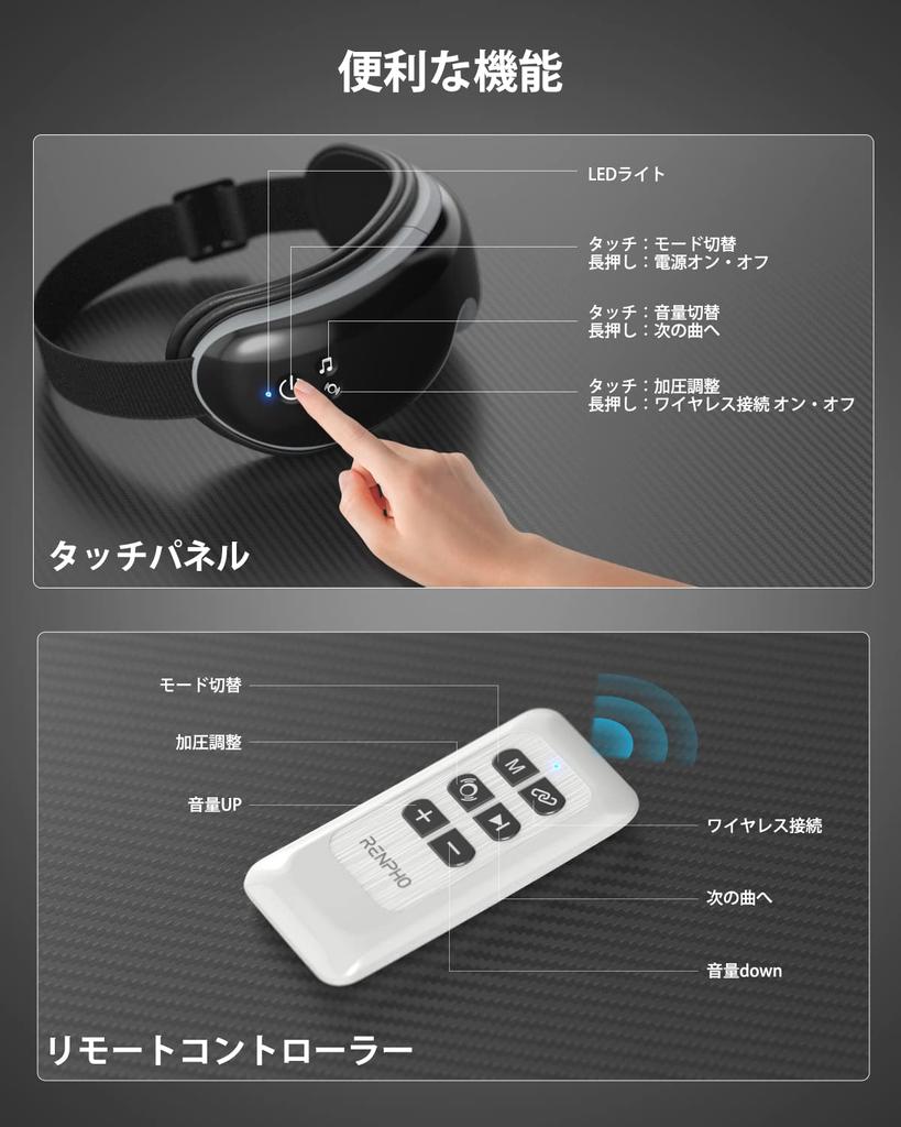 Используется RENPHO Air Eye Warmer 4D Relax с пультом дистанционного управления, новейшая технология нагрева графена, 5 режимов, горячая маска для глаз, зарядка через USB, унисекс