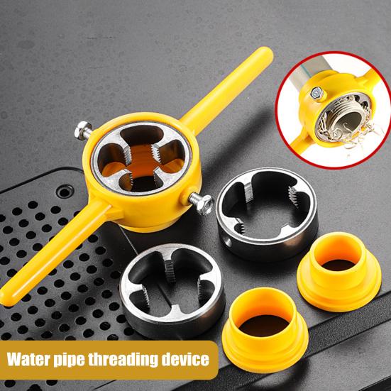 Pipe Threader Plumbing Tool Kit T-Shaped Handle Design Easy To Use Wide Application