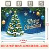 Party Backdrop Christmas Flat Pine Branches Snow Ornaments Winter Wedding Shower Celebration Photo Booth Front Door Decor