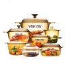 VISIONS Amber Transparent Glass Stew Pot