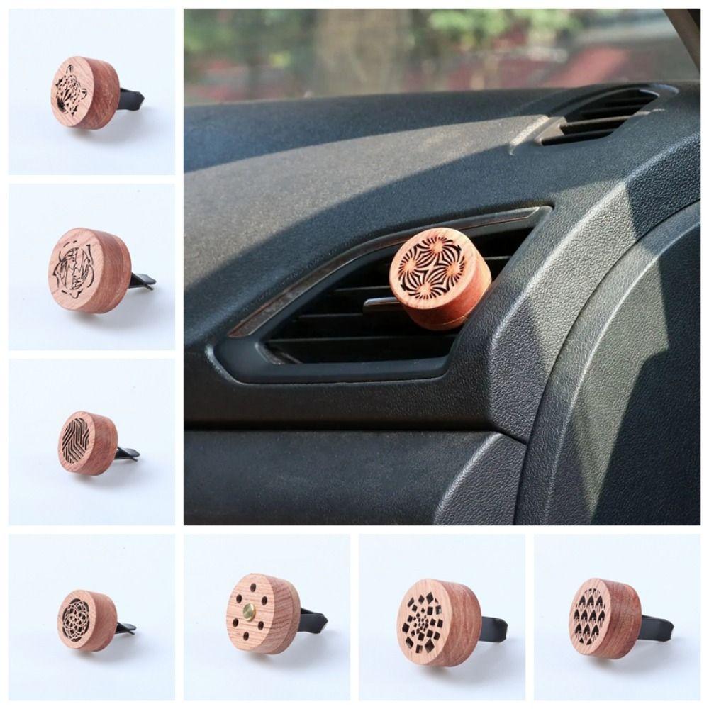 Carved Wooden Car Diffuser Rosewood Car Perfume Clip Car Air Freshener Car Outlet Vent Clip