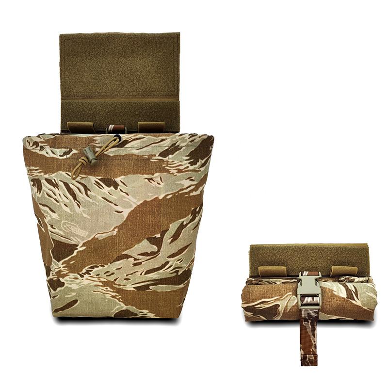 BEPAN Green Tiger Spot Tactical Foldable RecyclingTransfer Bag Outdoor Hunting Dump Drop Bag