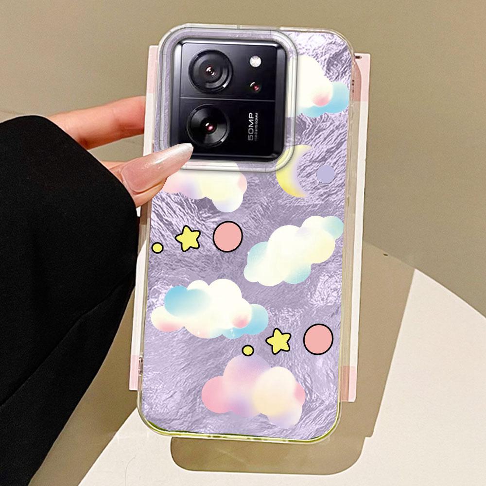 Синий Белый Облака Вихревая Текстура Чехол для Телефона для Xiaomi 13T 14T 11 Lite Poco X5 M6 Pro X6 X3 Pro NFC C75 C71 C65 C61 M5S Чехол