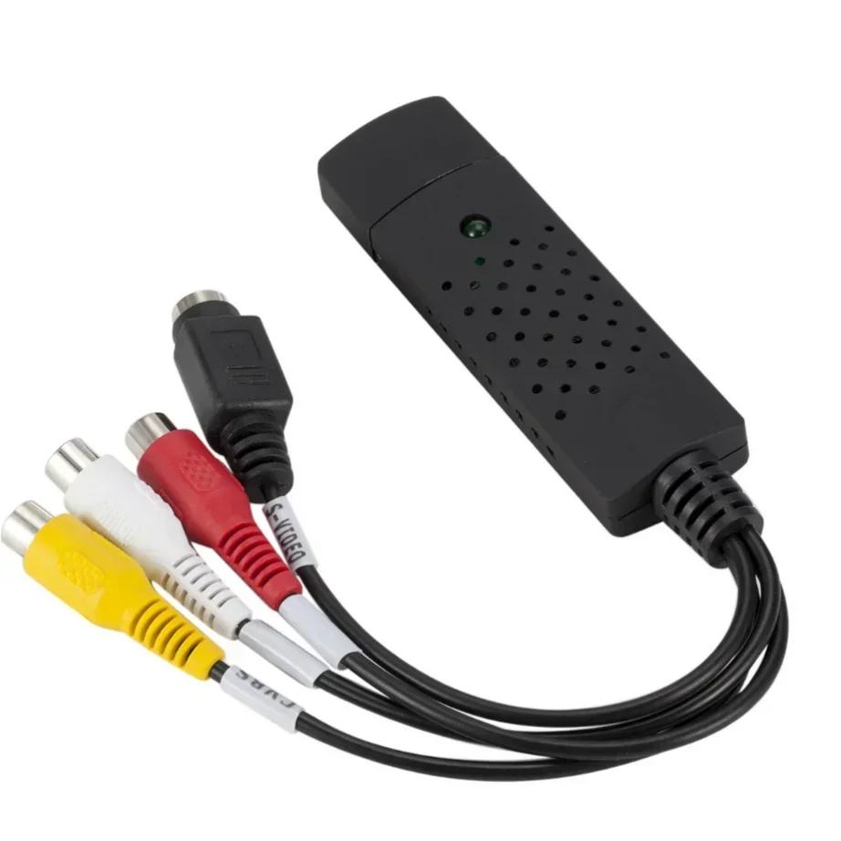 USB 2.0 Конвертер VHS в DVD Преобразователь Аналогового Видео в Цифровой Формат Аудио Видео DVD VHS Запись Захват Карта Качество ПК Адаптер