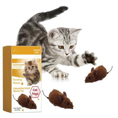 Игрушка-симуляция мыши для кошек в помещении. Игрушка для кошек с пищащим звуком. Движущаяся игрушка-симуляция мыши для кошек в помещении.