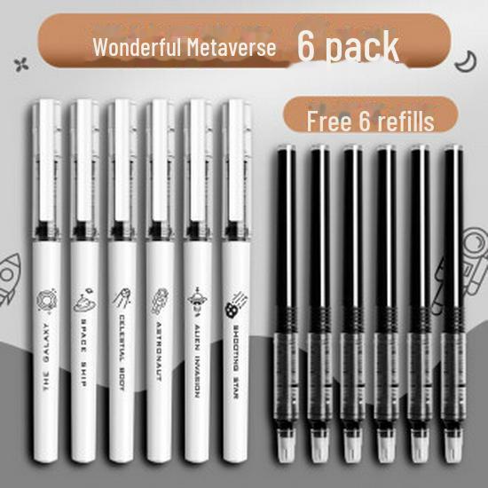 Шариковая ручка Metaverse Quick-Dry 0,5 мм для студентов - ручка с полной иглой и стержнем для подписи