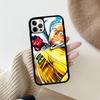 Аниме Японский Классический ONE P-PUNCH-MANS Чехол для Телефона Для IPhone 17 16 Pro Max 11 12 13 14 15 Жесткий ПК+ТПУ Подставка Задняя Крышка