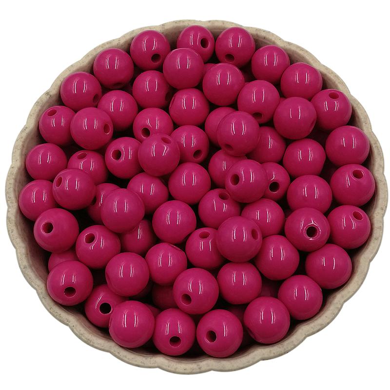 Товары для вечеринок для изготовления украшений Круглые свободные бусины своими руками Однотонные 50 шт. Многоцветные 10 мм Непрозрачные