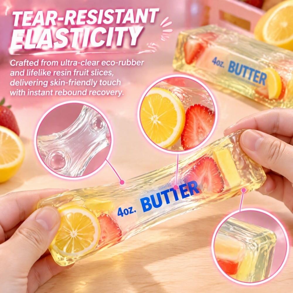 Lights Up Butter Stick Squeeze Toy Soft Fidget Toy Pinch Toy Butter Stick Squishy Toy Desk