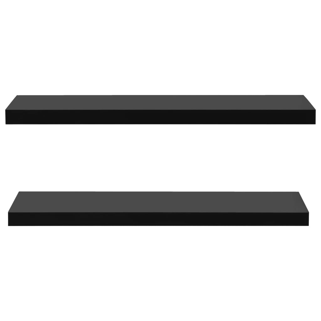 Floating Shelves 2 pcs. Black 120 x 20 x 3.8 cm