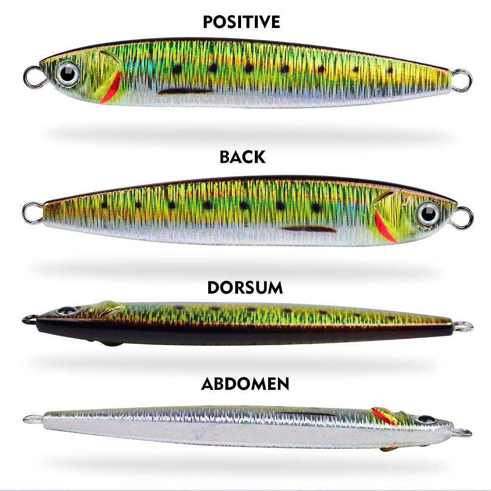 3D Printing Lure Iron Plate Simulation Lure Bait Long Throw Submerged Metal Bait 10g-40g Quick Draw Iron Plate