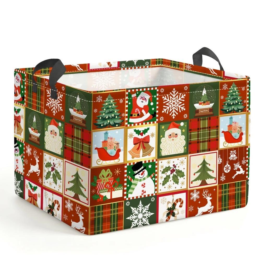 Cartoon Snowman Christmas Storage Basket Large Capacity Christmas Gift Basket Christmas