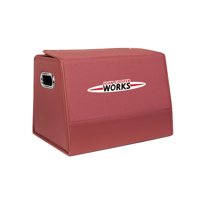 Car Mounted Large Capacity Foldable Suede Nappa Leather Trunk Storage Box For BMW Mini Works Cooper F54 F55 F56 F57 F60 R50 R52