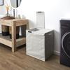 Laundry Basket 50X41X57 Cm Double Gray Fabric Foldable