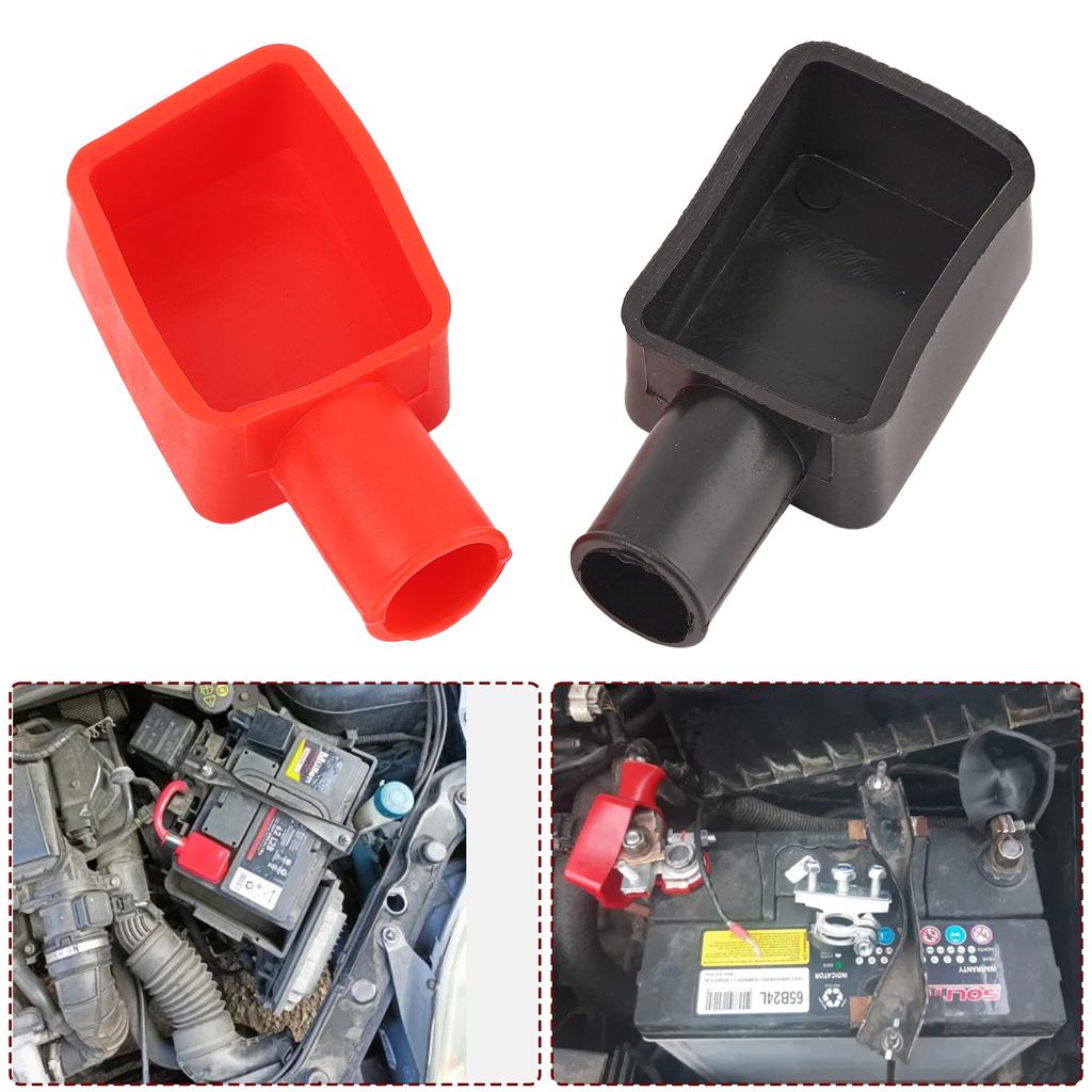 1 пара универсальных автомобильных аккумуляторных батарей, клеммные крышки, защитные крышки для отрицательных и положительных клемм, сменные батареи, автомобильные аксессуары