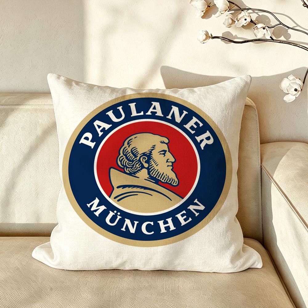 Logo PPaulanerSSpezi Cushion Cover Pillow Case Antidustmite Pillowcase Silky Short Plush Sofa Cushion Cover hot
