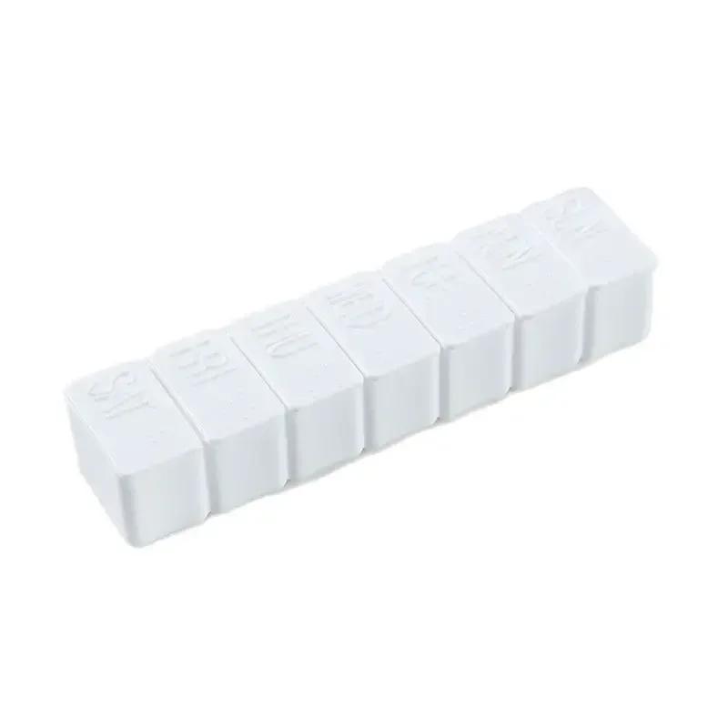 7-дневный контейнер для таблеток, еженедельный держатель для таблеток, органайзер для хранения, контейнер, разделители для таблетниц, 3 цвета, органайзер для таблетниц