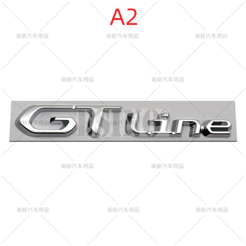 Car GT GTI Line 3D Metal Chrome Zinc Alloy Emblem Car Badge Body Fender Adhesive Emblem