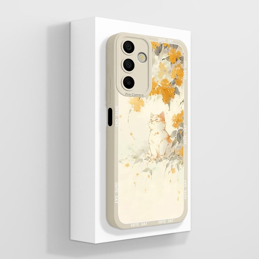 Для Samsung Galaxy A15 A16 A14 M15 M16 F13 F15 Чехол Милый Мультяшный Узор Астронавта Жидкий Силикон Защитный Чехол От Падений Для Samsung Чехол