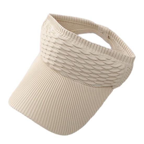 Women Summer Sun Visor Hat Adjustable Empty Top Baseball Cap Elastic Knitted Sports Hat for Tennis Golf Running