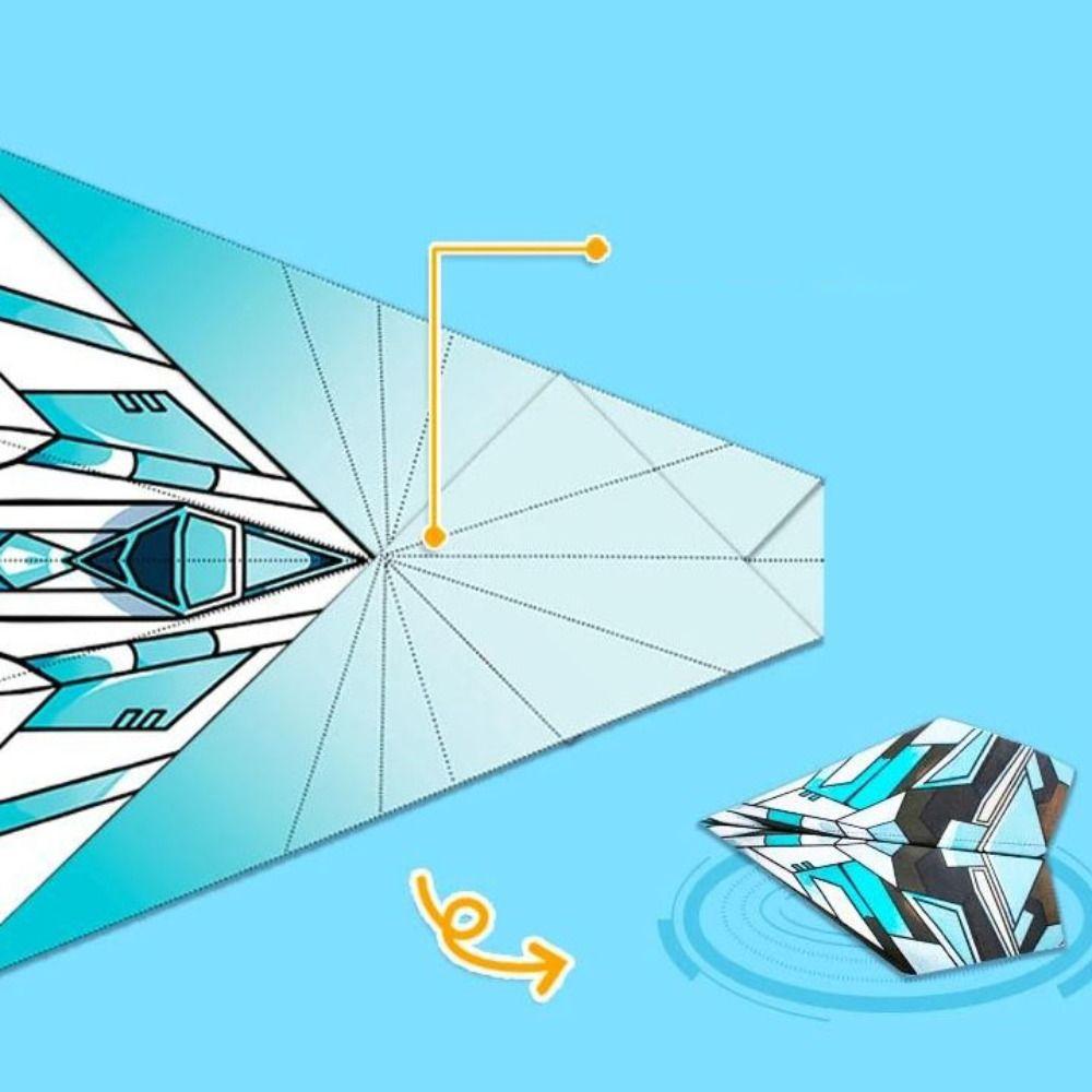 Paper Airplane Origami Set Montessori Versatile Paper Aircraft Toy Kids Toddlers Children