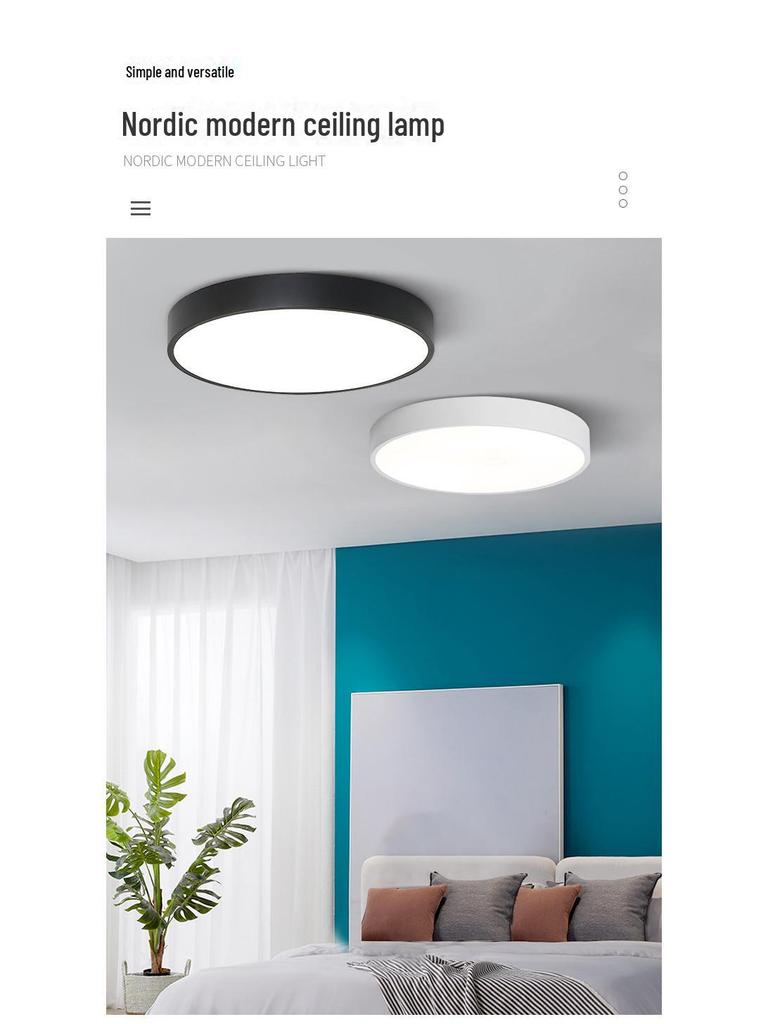 High-End Round Ceiling Lamp for Eye Protection: Ideal for Bedroom, Living Room, Corridor, Aisle, or Balcony.