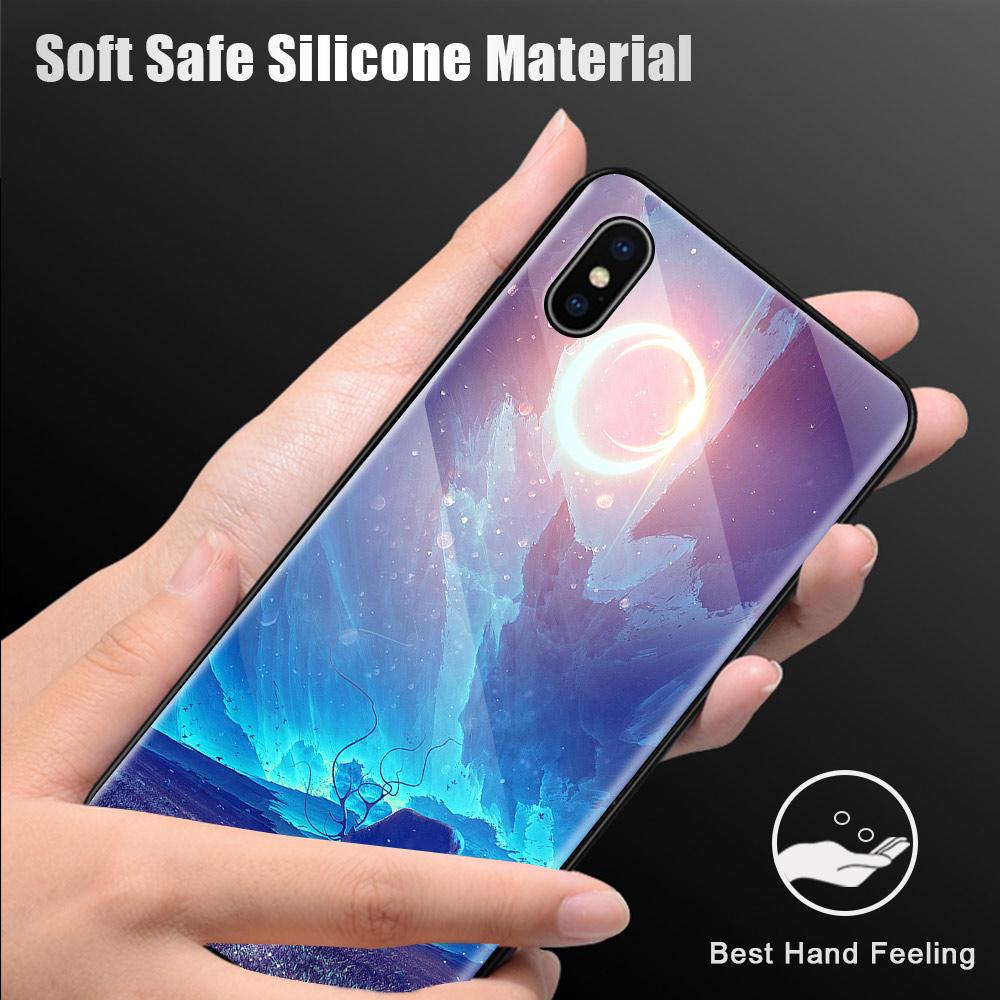 Для OPPO A16 A16s A18 A38 A58 A78 A96 A98 Reno8T 10 Pro 12F Realme C30 C33 C63 C65 C67 Fantasy Aurora Galaxy Planet закаленное стекло жесткий чехол для телефона