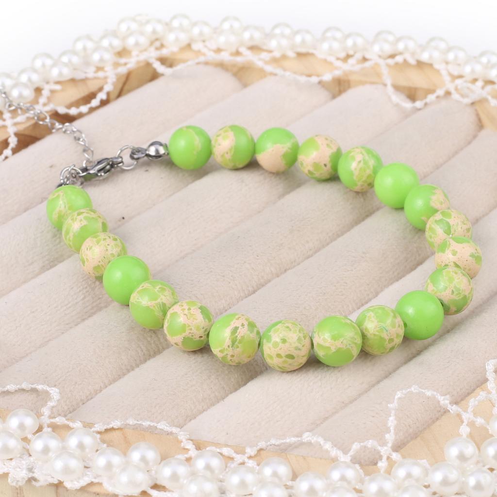 Новый стиль женский браслет натуральный камень императорский камень бусины 8X8 мм подвески для женщин романтический подарок на день рождения