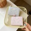Цветочный студенческий кошелек Короткий кошелек для мелочи Милый женский кошелек Сумка для карт