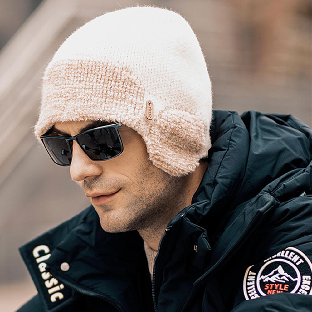 Новая зимняя вязаная шапка унисекс с защитой ушей, модная мягкая шапка-бини для мужчин и женщин, спортивная шапка-ушанка для спорта на открытом воздухе, классическая согревающая шапка