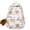 Adorable Nylon Geometric Backpack For Students Breathable And Spacious