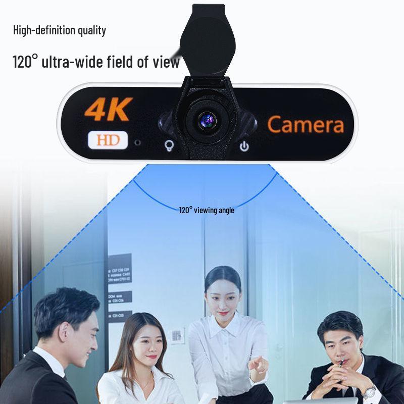 4K Ultra HD Webcam with USB Mic & Beauty Filter for PC/Laptop
