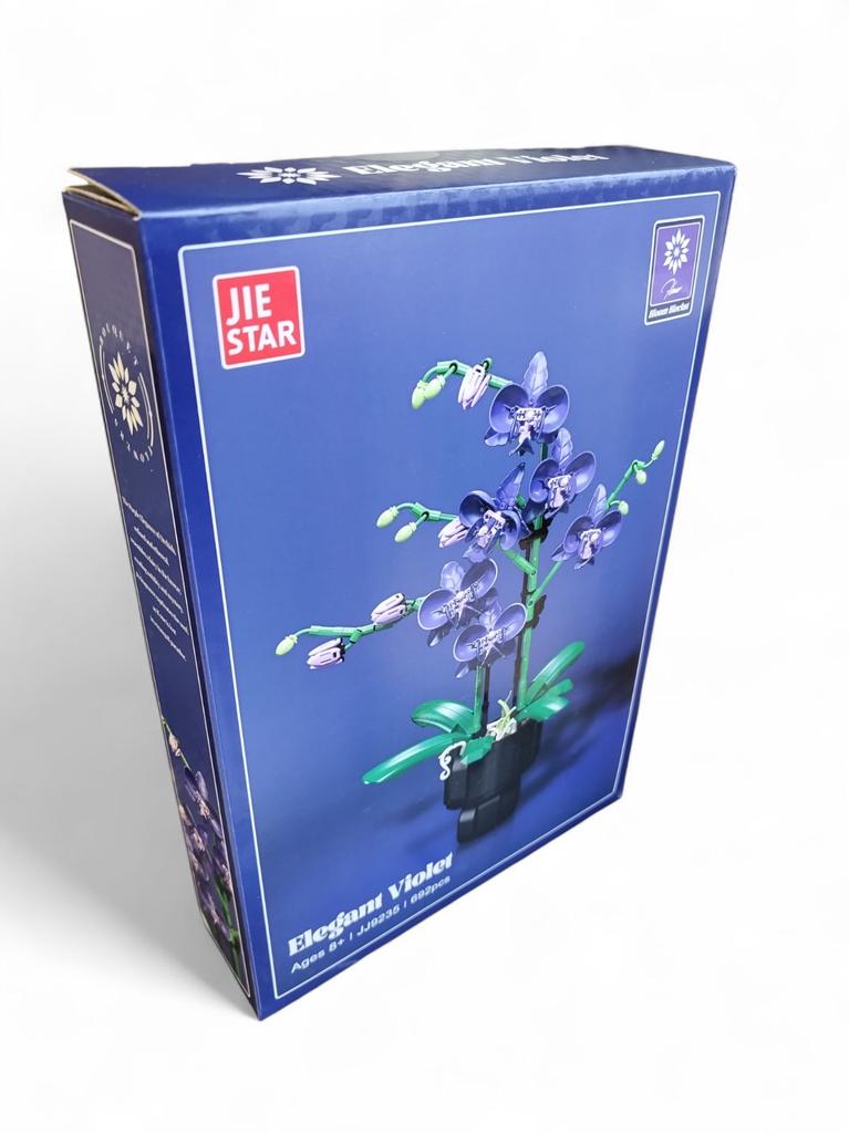 Klocki konstrukcyjne jj9235 elegant violet - orchidea w doniczce 692 el