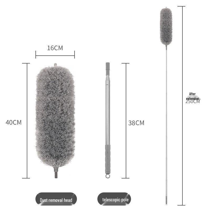 Extended 2.8M Feather Duster: Electrostatic Ceiling Dust Remover