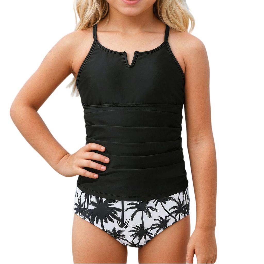 Девичий Бикини Комплект - Подростковый Купальник Раздельный Комплект Верх и Низ Подростковый Двухсекционный Купальник Для Девочек