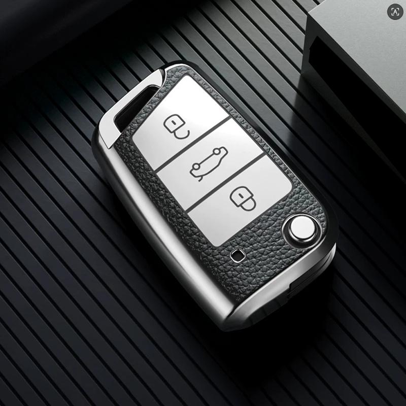 Чехол для ключа автомобиля для Vw Golf 7 Gti Polo T-Cross T-Roc Touran Tiguan Skoda Octavia Rapid Kodiaq Fabia Seat Ibiza Leon Ateca Arona