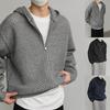 Hollow Hooded Knitted Cardigan Sweater Men's Spring and Autumn New Couple's Jacket Casual Versatile Fashion Top