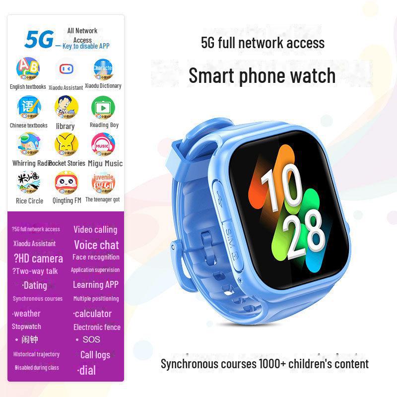 Детские умные часы 5G с GPS, видеозвонками, WiFi, платежами и ОС Android