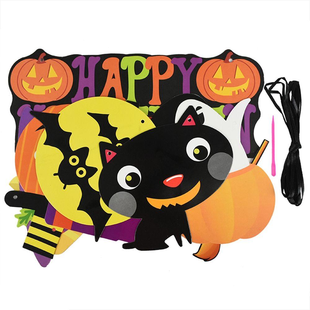 House Halloween Festival Ornaments Halloween Decor Hanging Garland Paper Chain Halloween Banner