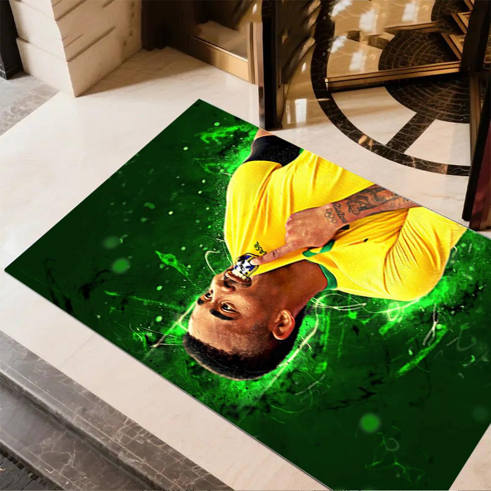 Soccer Player Blue Kit Floor Rug Office Rug Perfect for Balcony Entryway Decorate room Foyer Antislip Carpet Anime Office Decor