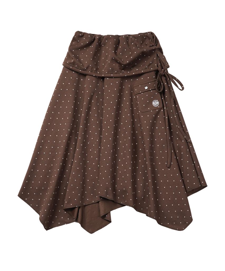 VENHIT Star Layered Skirt_Brown