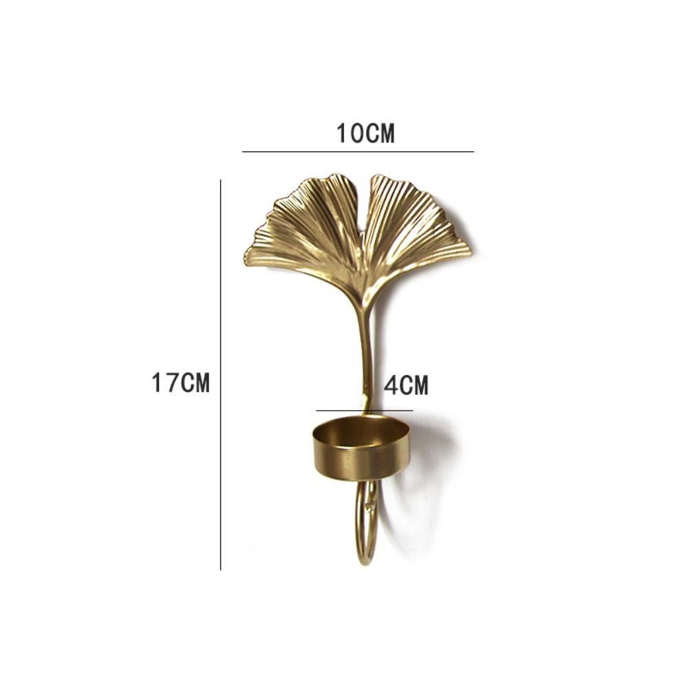 Nordic Style Leaf Candlestick Holder Iron Art Metal Candlestick Holder Wedding Table