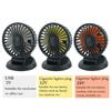 360° Mini Car Fan Adjustable Head Cooling Air Fan ABS Black Auto Single Head Fan USB Universal Car Fan Suction Cup