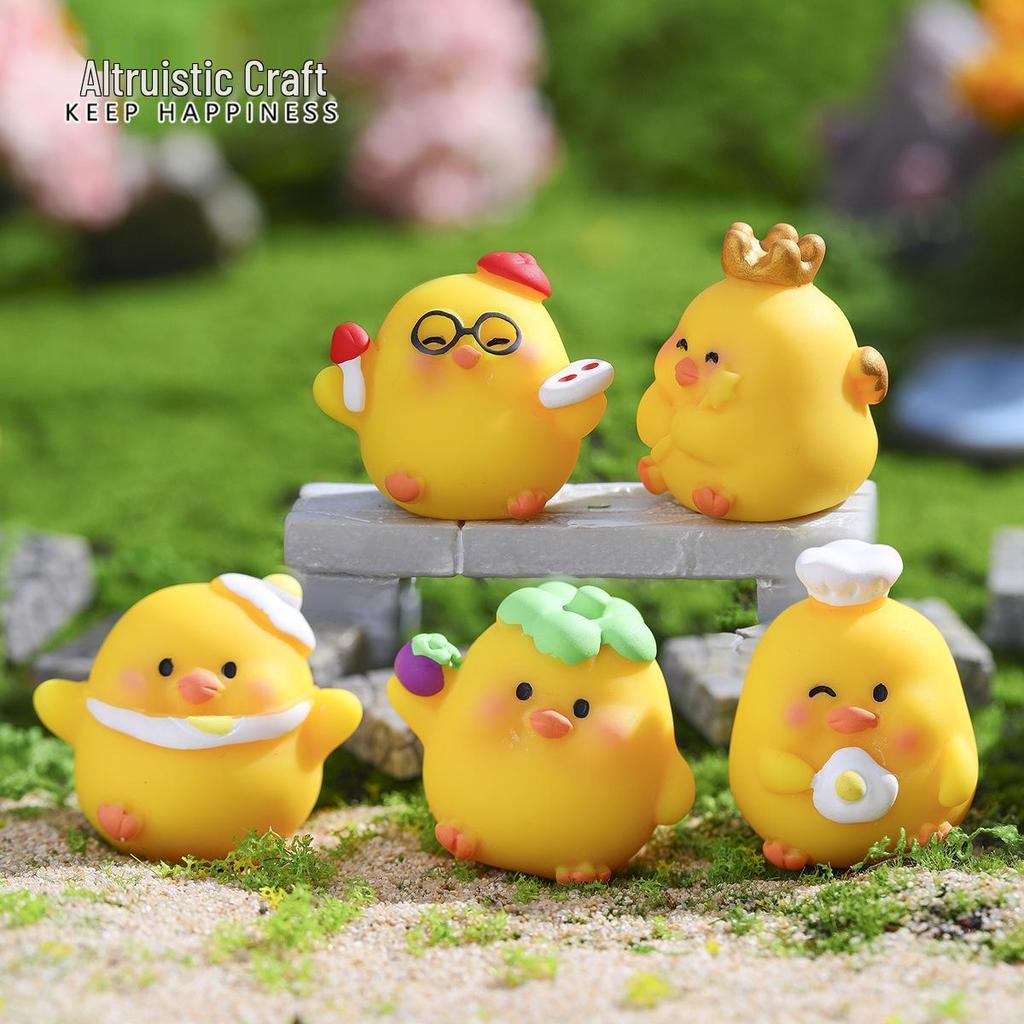 Толстый Цыпленок Миниатюрная Полимерная Поделка Автомобильные Украшения и DIY Аксессуары