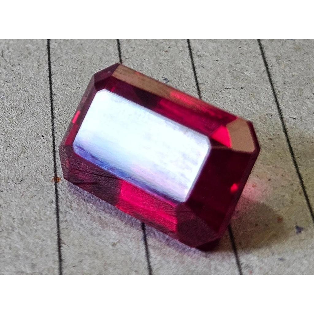 30-31 Ct Natural Shiny Red Ruby Emerald Cut Fabulous Certified Loose Gemstone