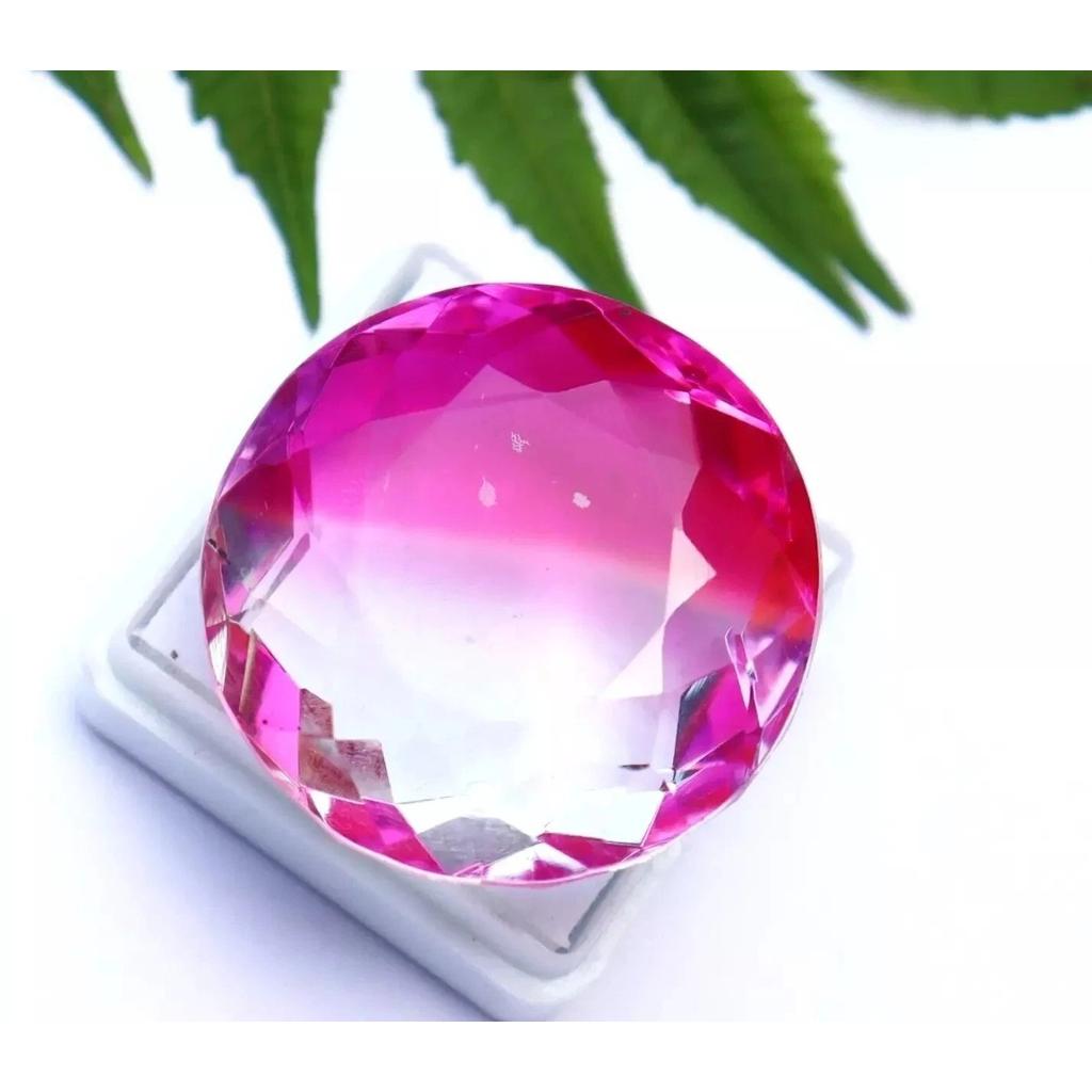 Natural Awesome Bi-Color Tourmaline Round Cut 90-92 Ct Fabulous Gemstone