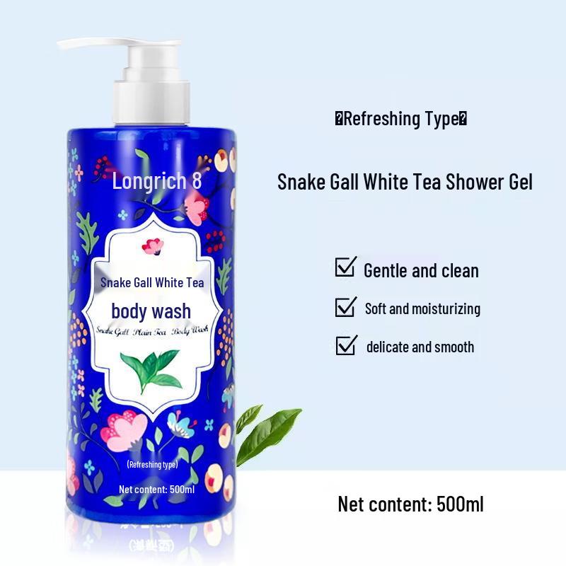 Longliqi Snake Gallbladder White Tea Shower Gel & Propolis Shampoo Set