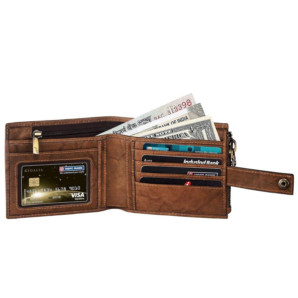 Brown Genuine Leather Wallet for Men with 12 Card Holder Slots | Wallet Men | RFID Wallet | Men Wallet Purse