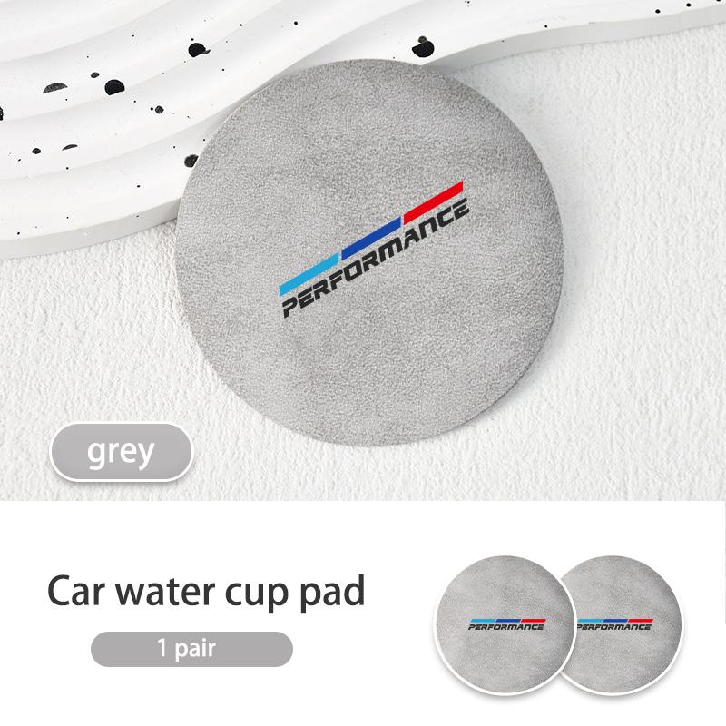 XWDS7 For BMW Suede Car Coaster Water Cup Drink Holder Anti-Slip Pad 1 2 3 5 7 Series X1 X2 X3 X4 X5 X6 G20 G30 G11 G12